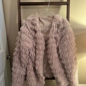 Women's Light Coffee Fringe Jacket